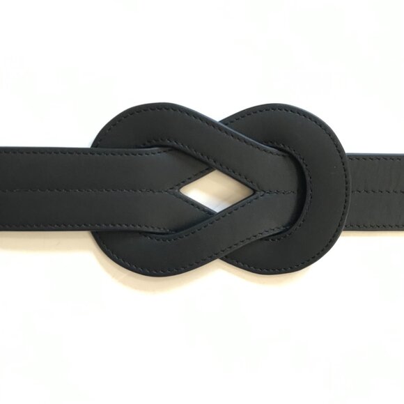 Zimmermann Interlocked Waist Belt Womens Small Medium Black Leather Interlocking - Picture 4 of 12